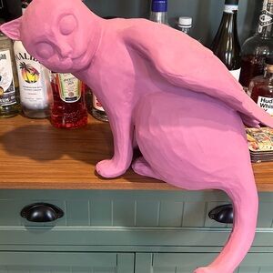 Aritzia Pink Plaster Cat/Angel Decor